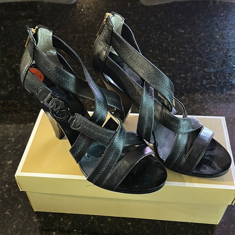 Michael Kors Black Gladiator Heels